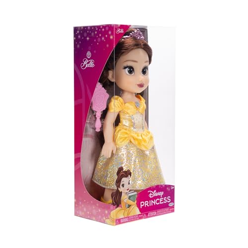 Bambola 38 cm di Belle, con  dettagli glitterati e occhi che brillano - Disney Princess