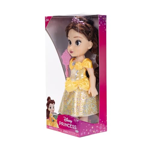 Bambola 38 cm di Belle, con  dettagli glitterati e occhi che brillano - Disney Princess