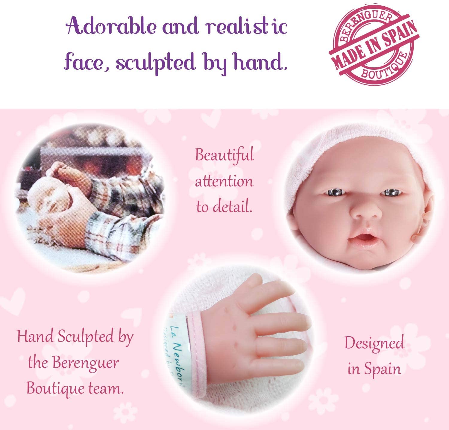 Bambola neonato copertina dettagli realistici