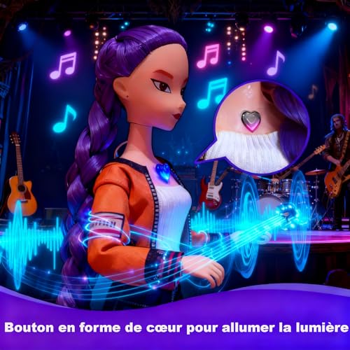 Bambole 𝐊-𝐏𝐎𝐏 𝐃emon 𝐇unters - Figurine K-pop Huntrix Rumi/Mira/Zoey Articolate con Vestiti, Accessori e Musica