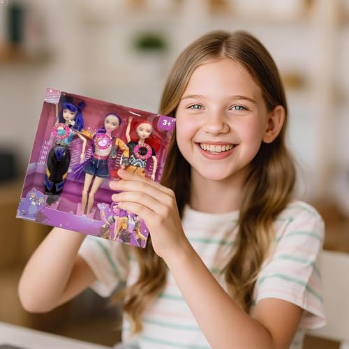 Bambole 𝐊-𝐏𝐎𝐏 𝐃emon 𝐇unters - Figurine K-pop Huntrix Rumi/Mira/Zoey Articolate con Vestiti, Accessori e Musica