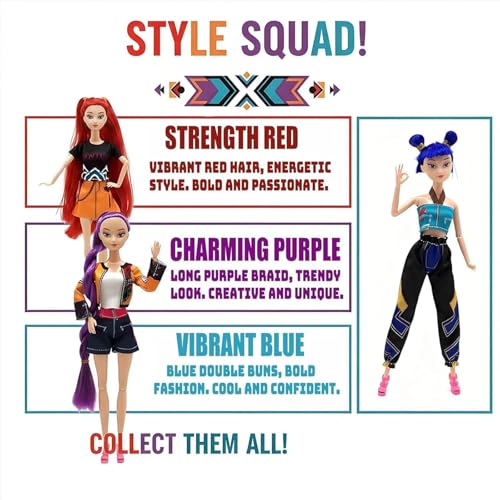 Bambole 𝐊-𝐏𝐎𝐏 𝐃emon 𝐇unters - Figurine K-pop Huntrix Rumi/Mira/Zoey Articolate con Vestiti, Accessori e Musica