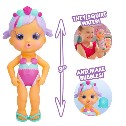 Bloopies Sirena Daisy con coda removibile e amico animale, per il bagnetto da 18 mesi