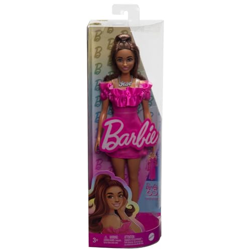 Barbie Bambola Fashionistas n. 217, 65 Anniversario, con Abito Rosa, HRH15