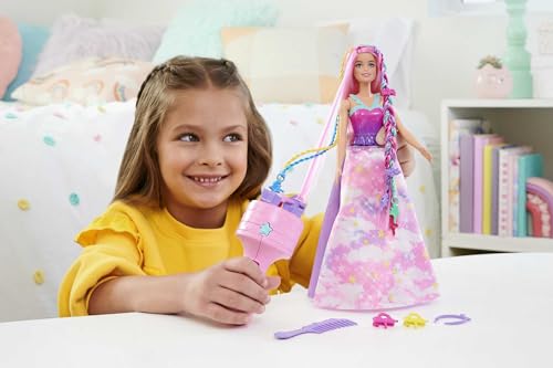 Barbie Dreamtopia Chioma da Favola, Bambola fashion per bambini da 3 anni, JCW55
