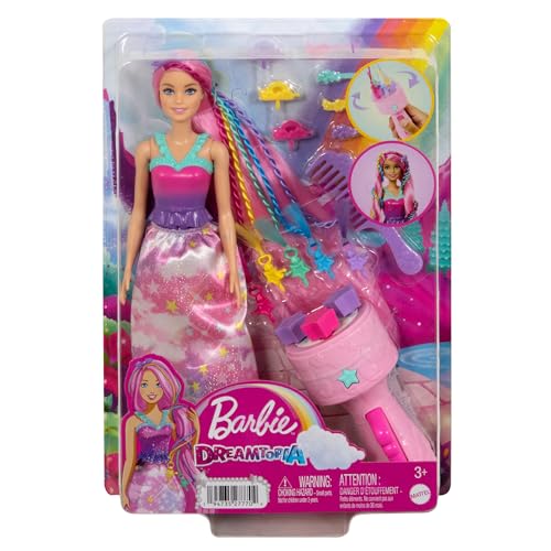Barbie Dreamtopia Chioma da Favola, Bambola fashion per bambini da 3 anni, JCW55