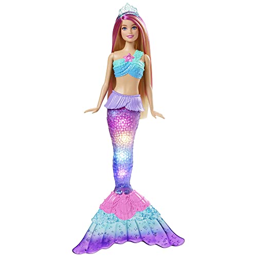 Barbie Dreamtopia Sirena con Coda che si Illumina, da 3 Anni, HDJ36