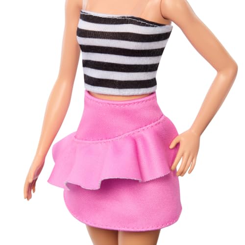 Barbie Fashionistas n. 213, 65° Anniversario, con Top a Righe e Gonna Rosa, HRH11