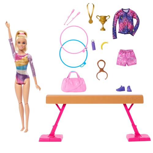Barbie Ginnastica Artistica, bambola Mattel con accessori inclusi, giocattolo per bambini - HRG52