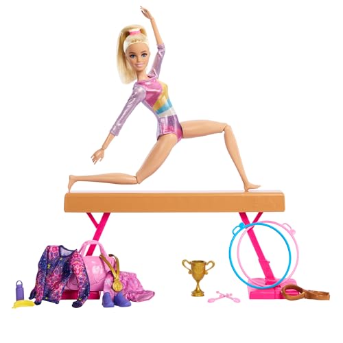 Barbie Ginnastica Artistica, bambola Mattel con accessori inclusi, giocattolo per bambini - HRG52