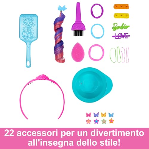Barbie Hairstyle Capelli Arcobaleno, per creare tante acconciature - Color Reveal HMD80