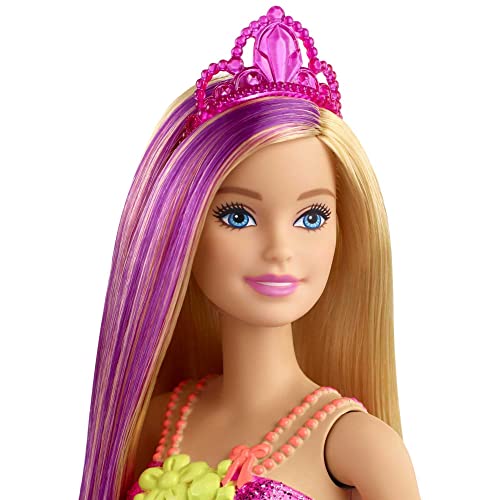 Barbie Principessa Dreamtopia, Bambola con abiti da favola per bambine da 3+ anni