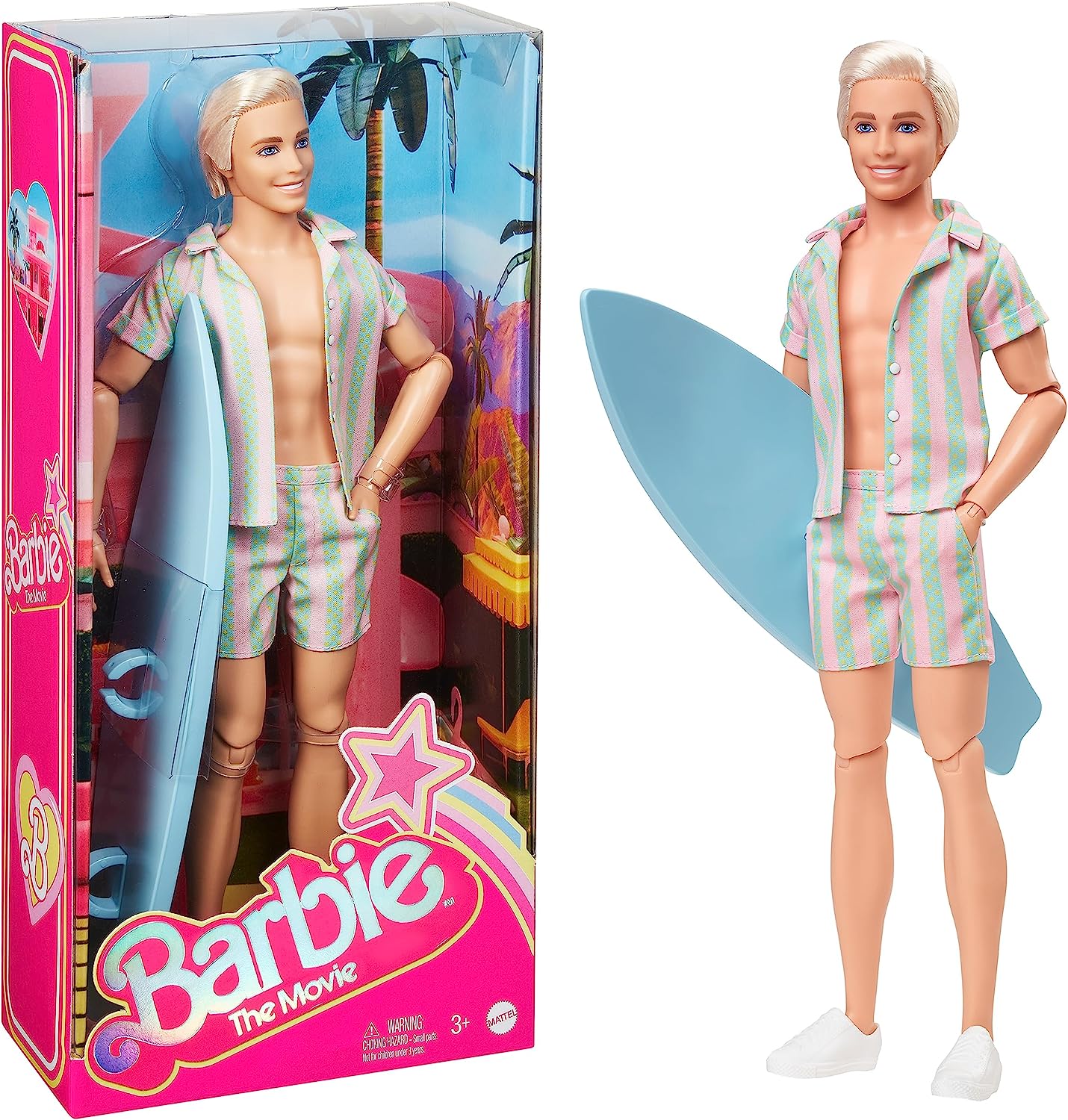 Barbie The Movie - Ken, bambola da collezione con completo da spiaggia HPJ97