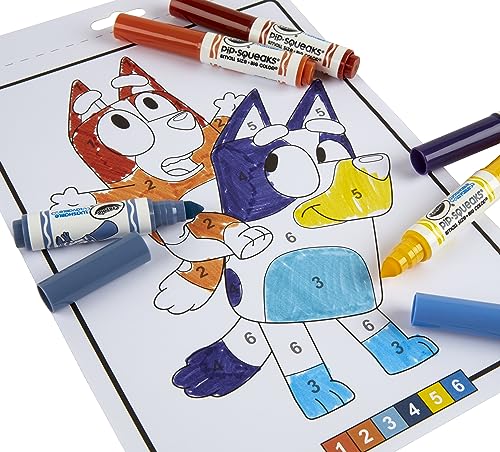 Bluey Album da Colorare, 16 Pagine e 6 Pennarelli, da 3 anni - Crayola