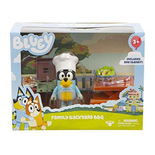 Bluey Personaggio giocattolo al Barbeque con accessori da 3 anni, playset - Giochi Preziosi