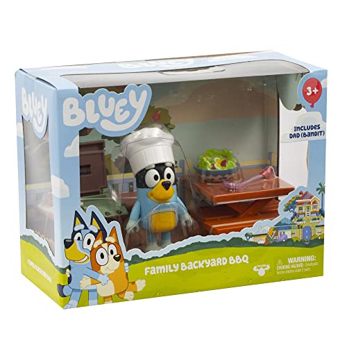 Bluey Personaggio giocattolo al Barbeque con accessori da 3 anni, playset - Giochi Preziosi