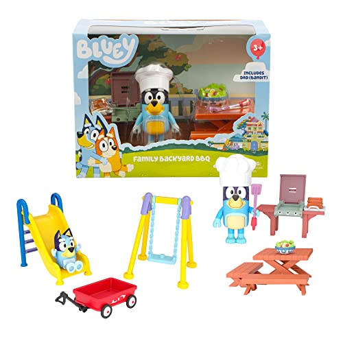 Bluey Personaggio giocattolo al Barbeque con accessori da 3 anni, playset - Giochi Preziosi
