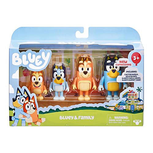 Bluey, Set con 4 Personaggi, da 3 Anni -  Giochi Preziosi