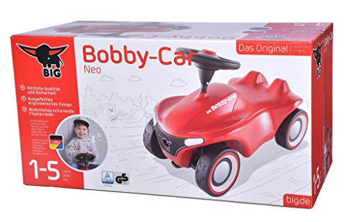 Bobby Car Cavalcabile, Neo Red Macchina per bambini con portata fino a 50kg da 18 Mesi - Big
