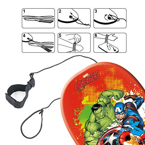 Body Board Avengers - Tavola da Surf per bambini, lunga 84 cm - Mondo Toys