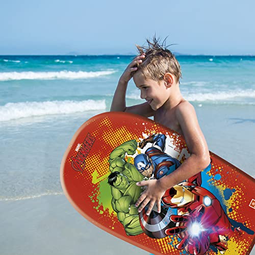Body Board Avengers - Tavola da Surf per bambini, lunga 84 cm - Mondo Toys
