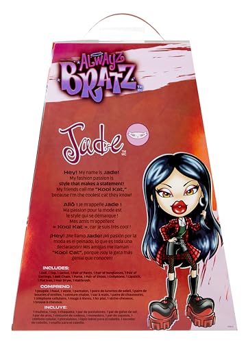 Bratz Jade, Fashion Doll con 10 accessori e poster da 6+ anni