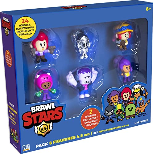 Brawl Stars Confezione da 8 statuette da 4,5 cm, da 8 anni