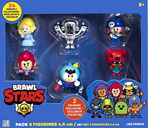 Brawl Stars Confezione da 8 statuette 4,5 cm -Brawlers Team B