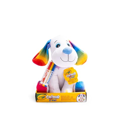 Cagnolino Peluche Colorabile con 3 Pennarelli, Gioco creativo per disegnare, 3+ Anni - Crayola Colour Me Plush