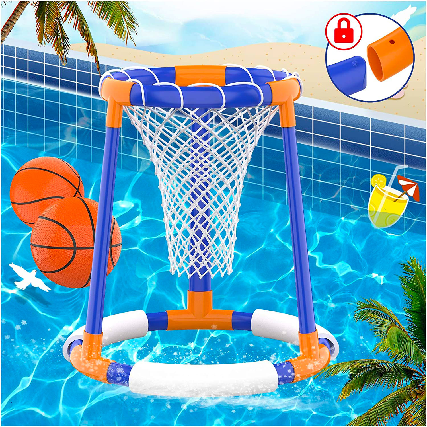 Canestro gonfiabile basket per piscina