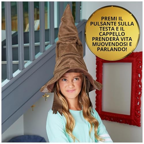 Cappello Parlante Interattivo di Harry Potter, pronuncia 15 frasi in italiano, dai 5 anni in su - Wizarding World