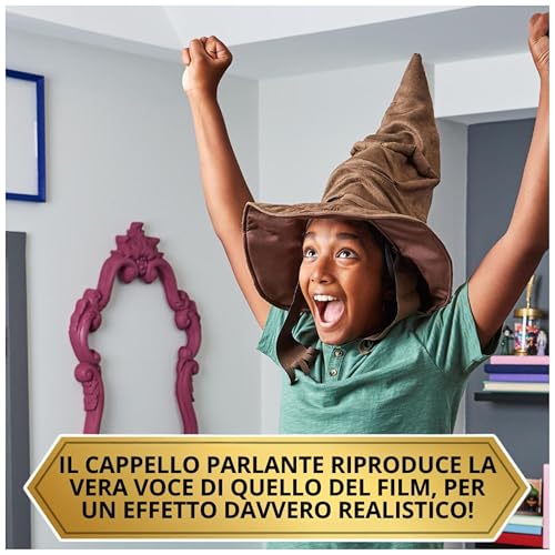 Cappello Parlante Interattivo di Harry Potter, pronuncia 15 frasi in italiano, dai 5 anni in su - Wizarding World