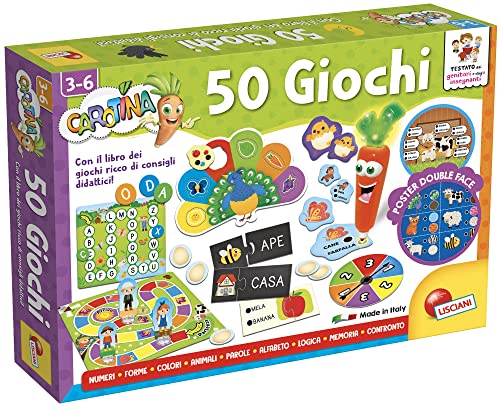 Carotina 50 Giochi Per Bambini da 3 a 6 anni - Lisciani Giochi 76710