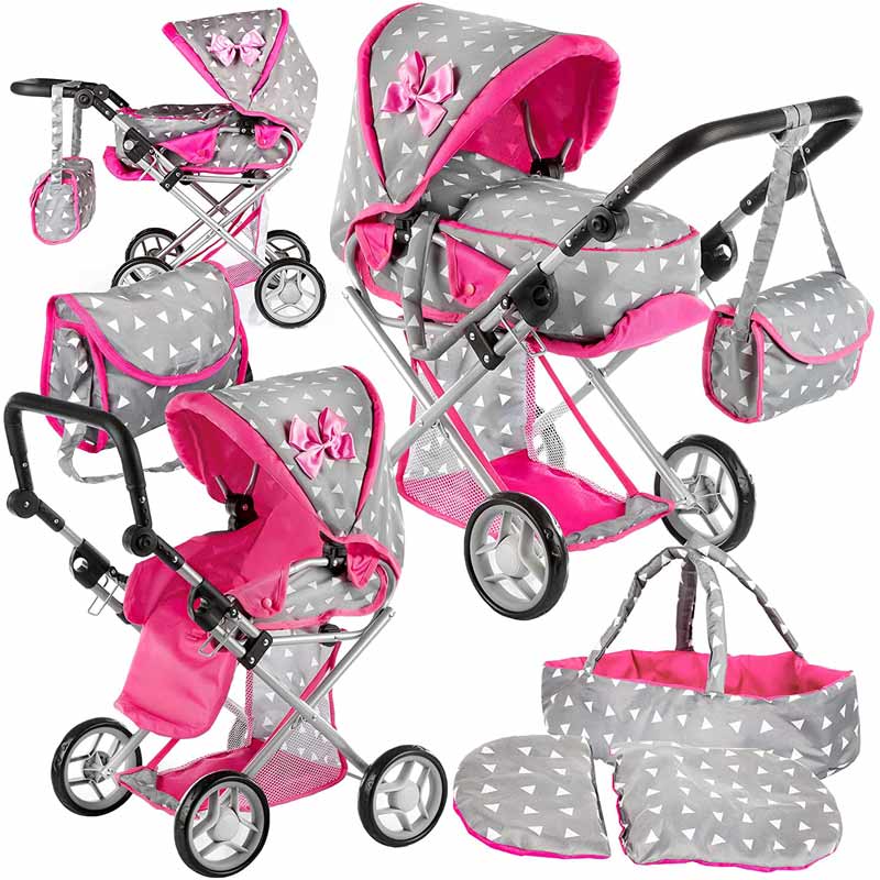 Carrozzina per Bambole - Kinderplay 3 in 1