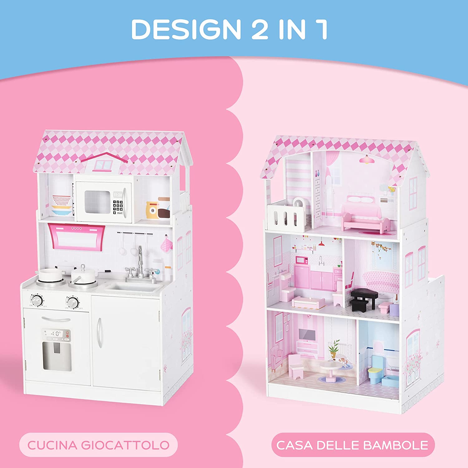 Casa delle bambole 2 in 1