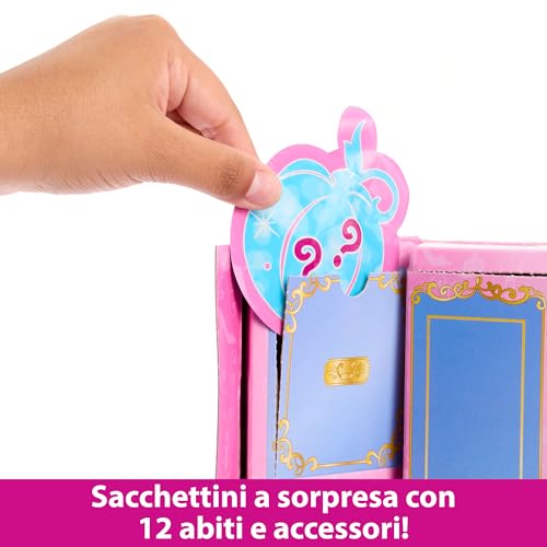 Cenerentola Royal Fashion Reveal, bambola con 12 abiti e accessori da 3 anni - Mattel Disney Princess HMK53