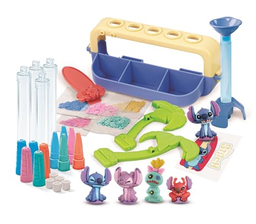 Clementoni Idea - Laboratorio delle Penne Disney Stitch, Kit Creativo con 25 Accessori e 5 Penne Personalizzabili - 18204