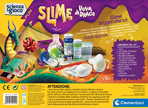 Slime Uova di Drago, Gioco Scientifico 8 Anni - Clementoni Scienza