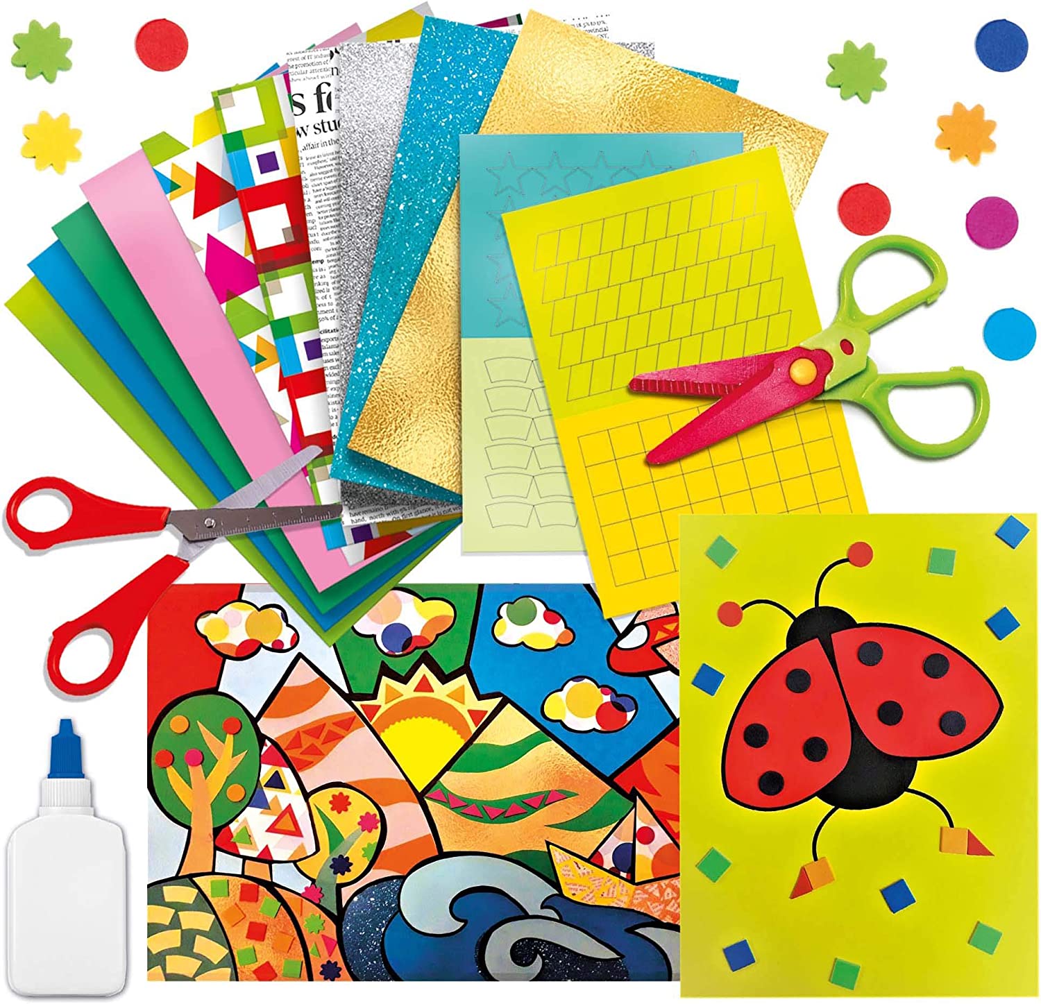 Collage per bambini Creazioni Montessori - Gioco creativo Headu - immagine 1