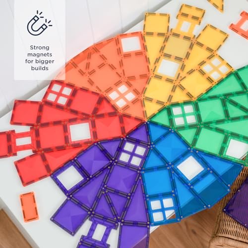 CONNETIX Arcobaleno Pacchetto Creativo, gioco di costruzione per bambini con 102 Pezzi - Giocattolo STEAM