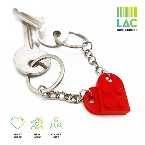 Coppia di Portachiavi a Cuore - Regalo di San Valentino per Lui e per Lei