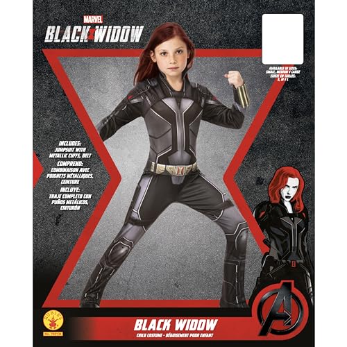 Costume Black Widow da bambina, Rubies