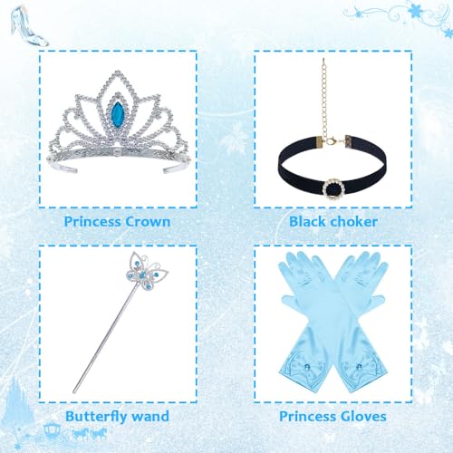 Costume di Cenerentola, Abito di Carnevale per Bambina con Accessori per essere una Principessa Disney