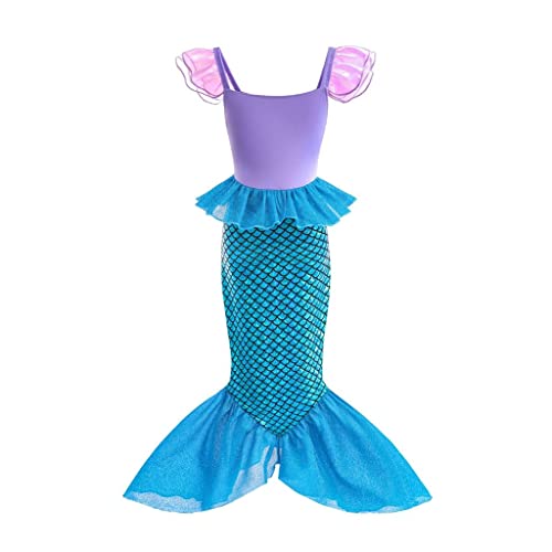 Costume da Sirenetta, Vestito Ariel Sirena, taglia da 2 a 9 Anni - Lito Angels