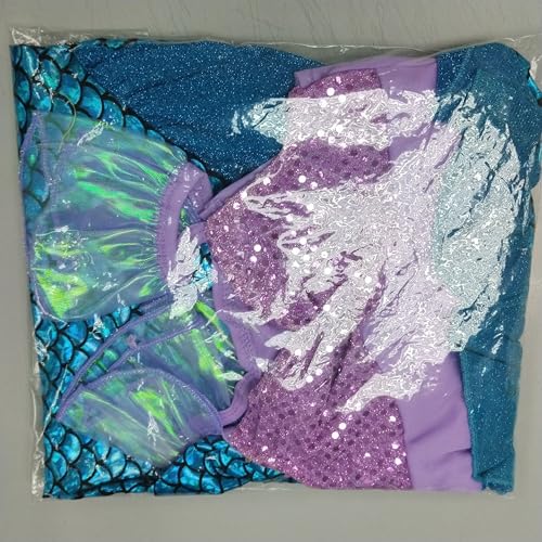 Costume da Sirenetta, Vestito Ariel Sirena, taglia da 2 a 9 Anni - Lito Angels