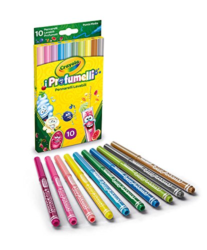 CRAYOLA Profumelli - 52 Colori Profumati punta fine e media, tempere, pastelli a cera