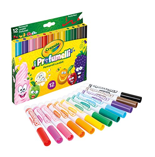 CRAYOLA Profumelli - 52 Colori Profumati punta fine e media, tempere, pastelli a cera