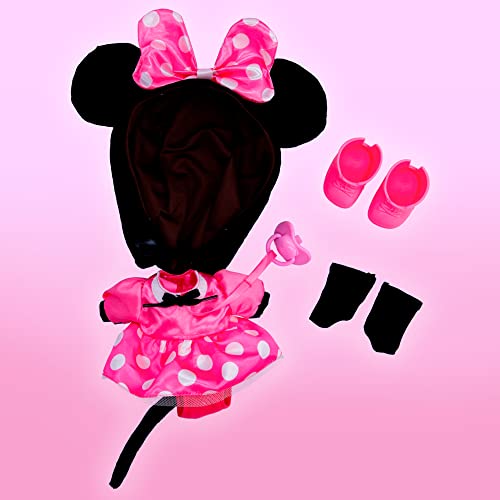 Cry Babies vestita da Minnie, Bambola Interattiva che Piange Lacrime, Capelli da Acconciare, da 18 Mesi