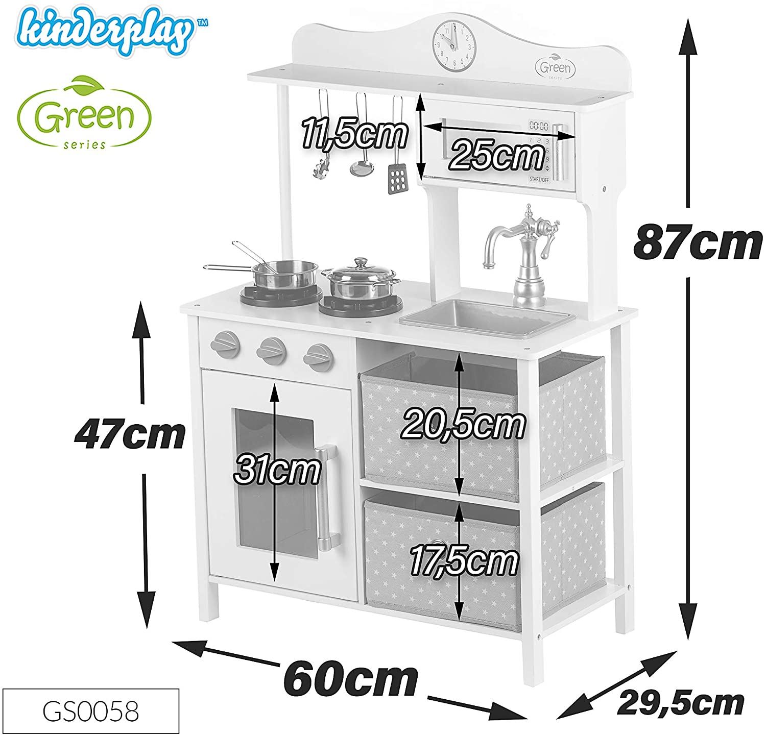 cucina giocattolo in legno per bambini