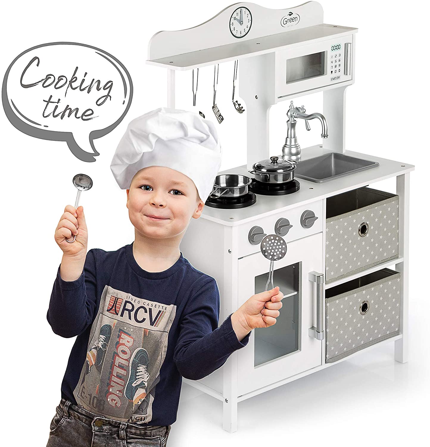cucina giocattolo in legno per bambini